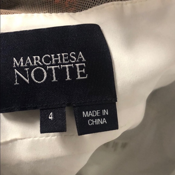 Marchesea Notte 2 tiered white & black lace gown - Picture 6 of 6